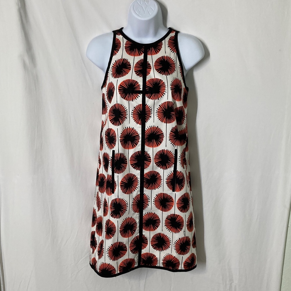 Milly of New York Black and Red Floral Mini Dress